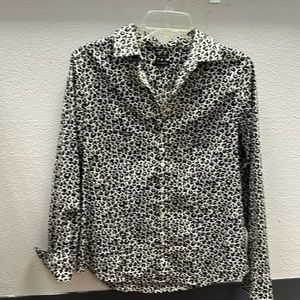 Talbots animal print blouse size 8